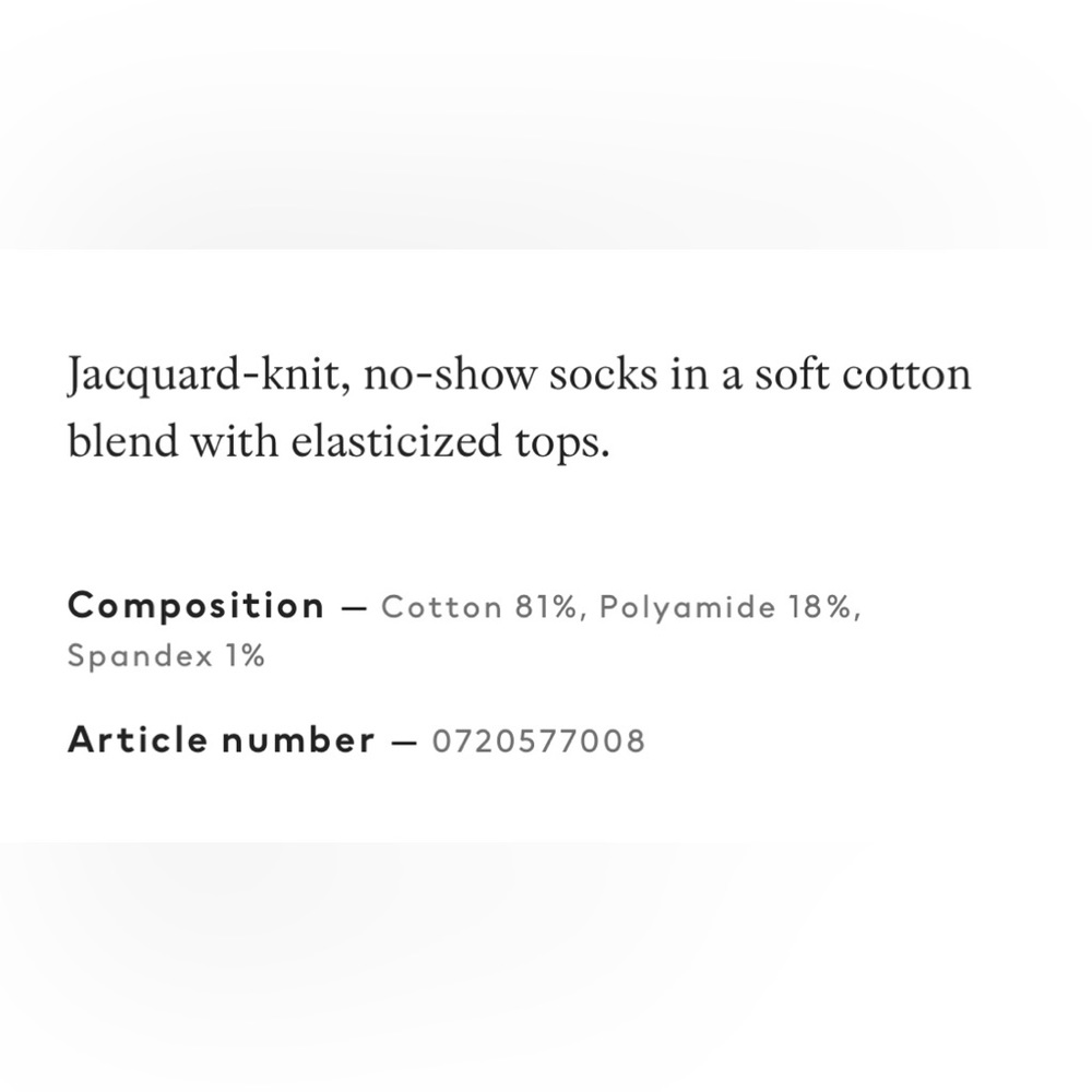 NWT H&M black  and white socks size 10-11.5 cotton blend - Picture 6 of 6